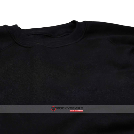 black heavyweight cotton rich fleece